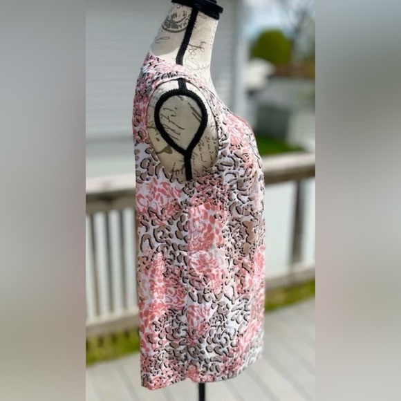 Dana Buchman Peach Blush Split Front Tunic Sleeveless Tank Top Blouse Si…​​​ - Picture 2 of 8